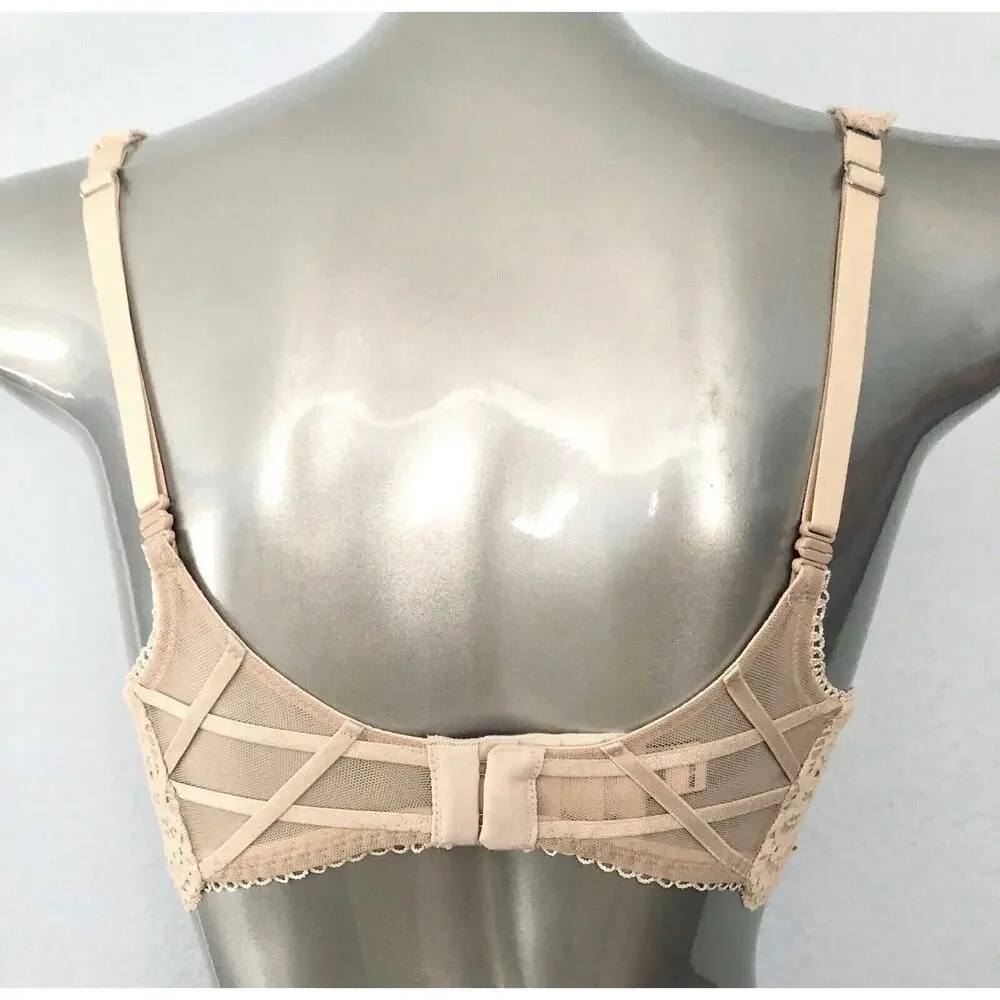 Victoria's Secret Dream Angels Beige Uplift Push Up Without Padding Bra 32C